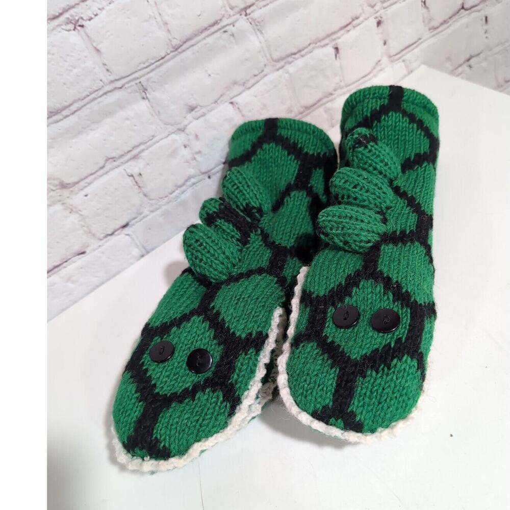 Nirvana Designs Alligator Dragon Knit In Nepal Wool Fleece Lined Puppet Mittens